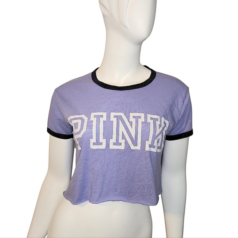 Junior's Victoria's Secret PINK Crop Shirt Size XS